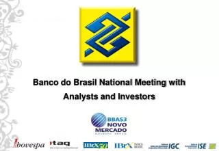 Banco do Brasil National Meeting with Analysts and Investors
