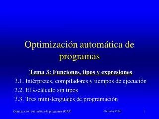 optimizaci n autom tica de programas