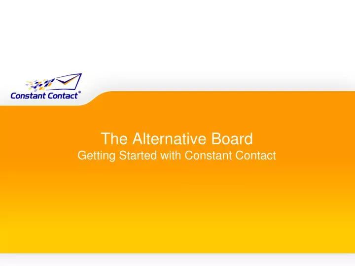 the alternative board getting started with constant contact