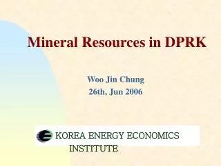 Mineral Resources in DPRK