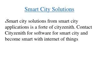 Smart City Solutions