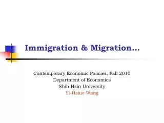 immigration migration