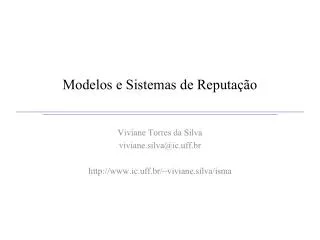 modelos e sistemas de reputa o