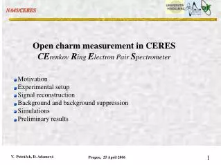 Open charm measurement in CERES CE renkov R ing E lectron Pair S pectrometer