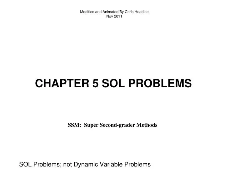chapter 5 sol problems