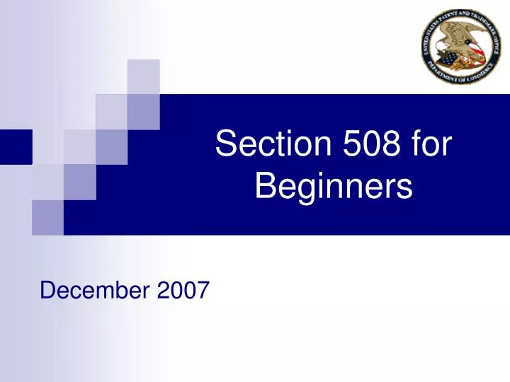 section 508 for beginners