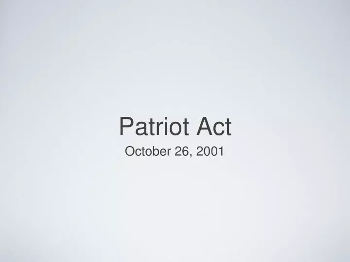 patriot act