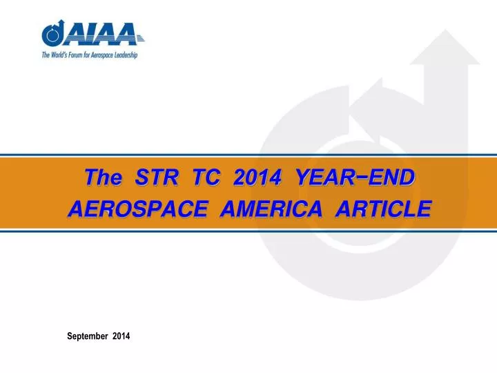 the str tc 2014 year end aerospace america article