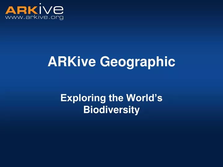 arkive geographic