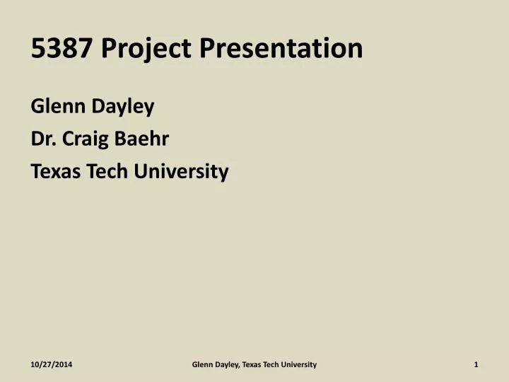 5387 project presentation