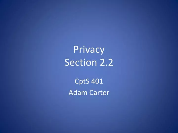 privacy section 2 2