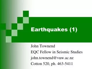 Earthquakes (1)
