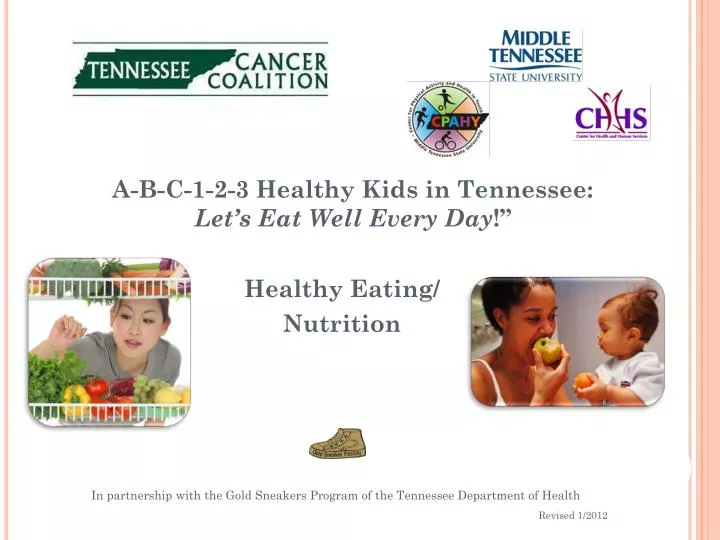 a b c 1 2 3 healthy kids in tennessee let s eat well every day
