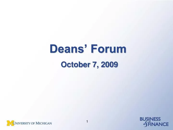deans forum