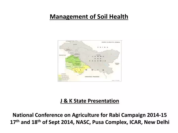 management of soil health