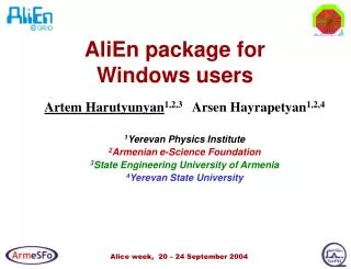 AliEn package for Windows users