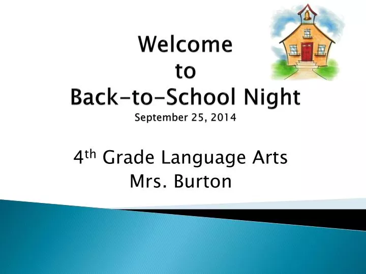 welcome to back to school night september 25 2014