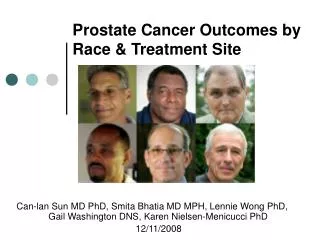 Prostate Cancer Outcomes by Race &amp; Treatment Site