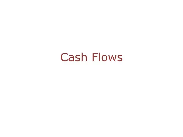 cash flows