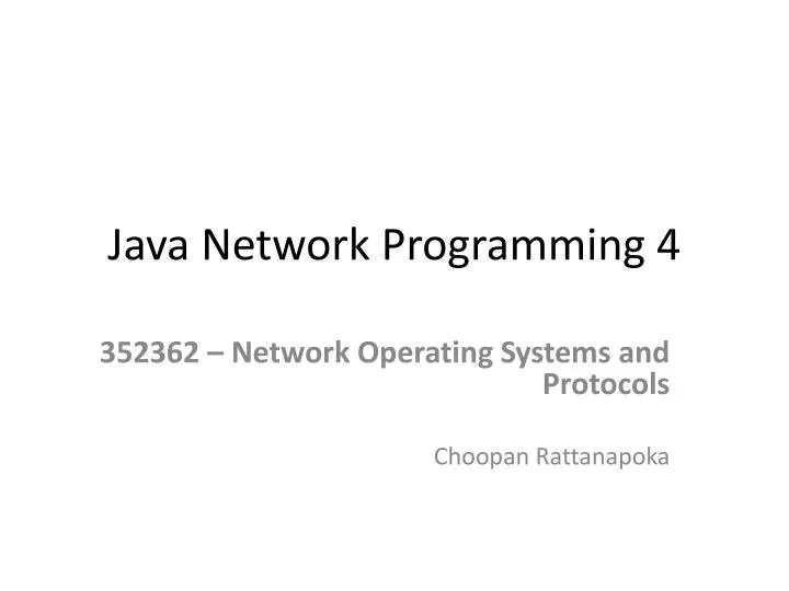 java network programming 4