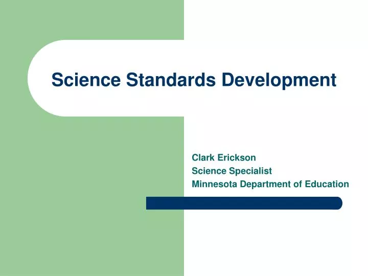 science standards development