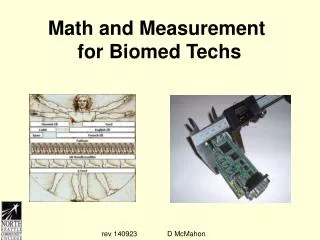 Math and Measurement for Biomed Techs