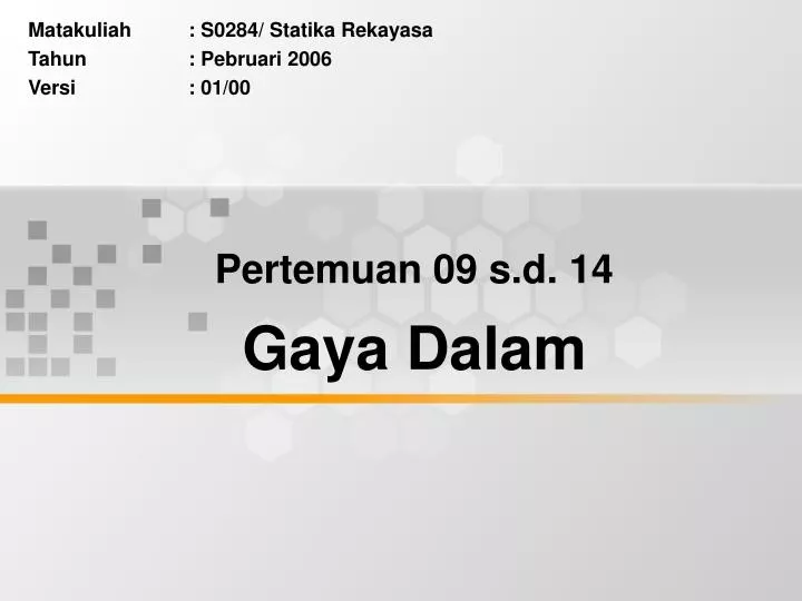 pertemuan 09 s d 14 gaya dalam