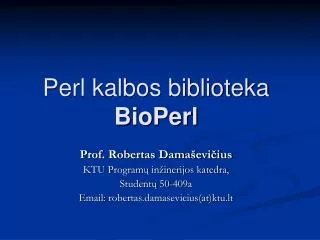 perl kalbos biblioteka bioperl