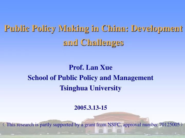 public policy making in china development and challenges