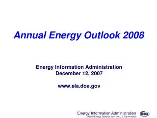 Annual Energy Outlook 2008