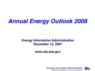 annual energy outlook 2008