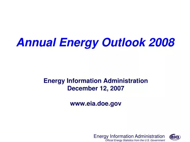 annual energy outlook 2008