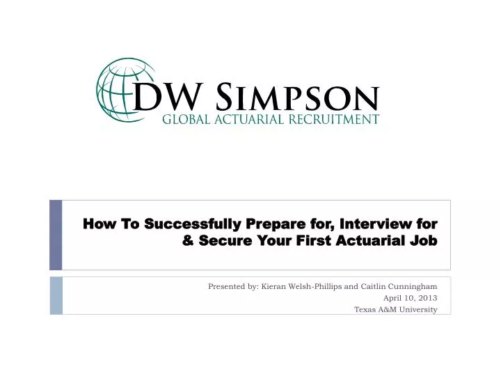 how to successfully prepare for interview for secure your first actuarial job