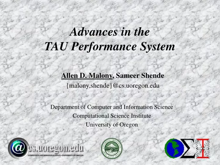 advances in the tau performance system