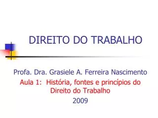 direito do trabalho