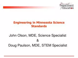Engineering in Minnesota Science Standards