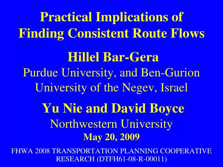 fhwa 2008 transportation planning cooperative research dtfh61 08 r 00011