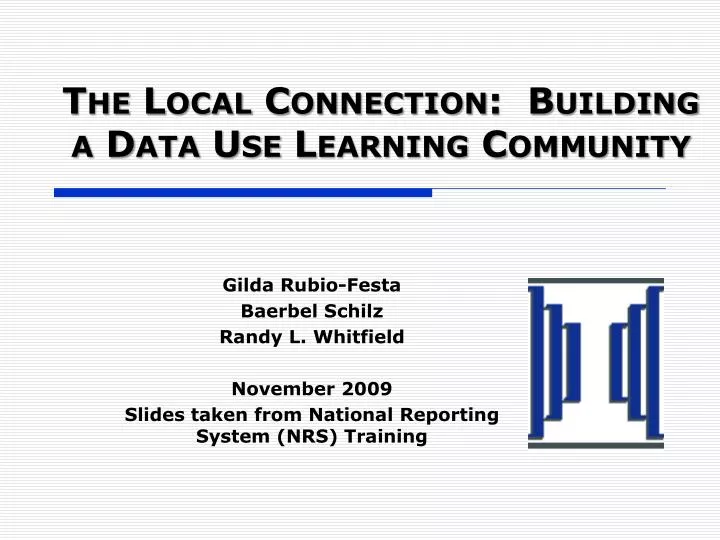 the local connection building a data use learning community