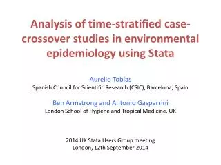 Analysis of time-stratified case-crossover studies in environmental epidemiology using Stata