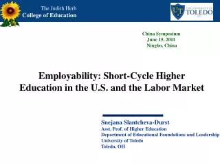 Employability: Short-Cycle Higher Education in the U.S. and the Labor Market