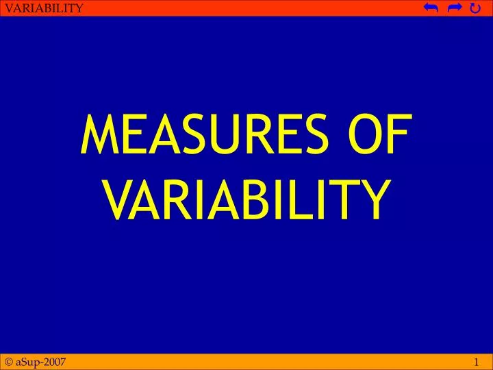 measures of variability