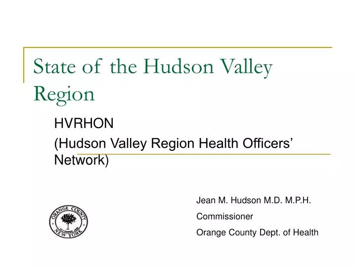 state of the hudson valley region