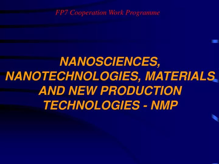 fp7 cooperation work programme