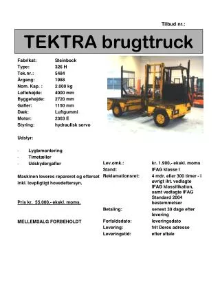 tektra brugttruck