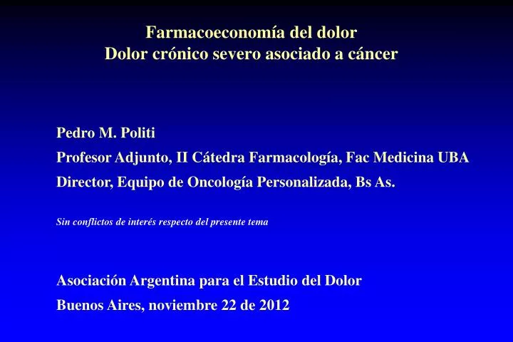 farmacoeconom a del dolor dolor cr nico severo asociado a c ncer