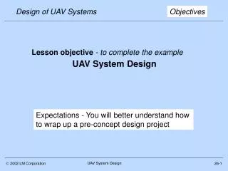 Design of UAV Systems