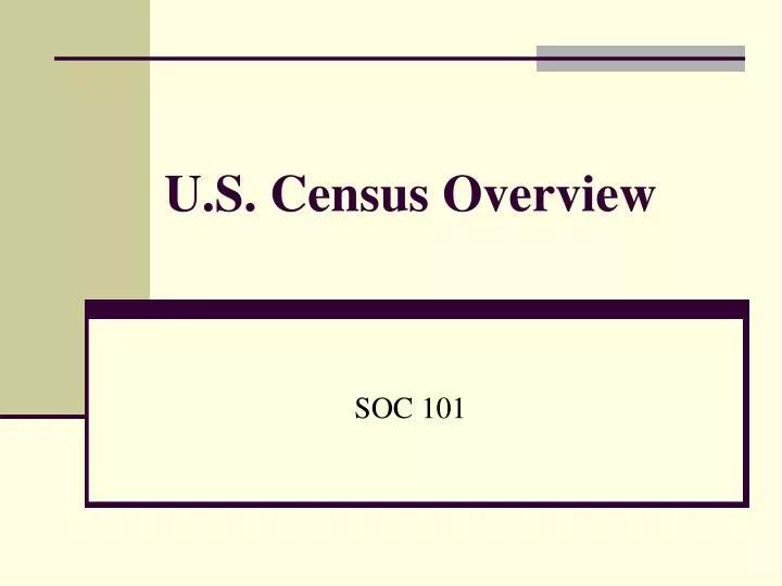 u s census overview