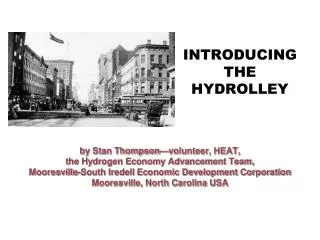 introducing the hydrolley