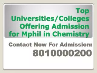 8010000200-MPhil in Chemistry Distance Education in Delhi