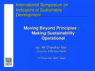 International Symposium on Indicators of Sustainable Development